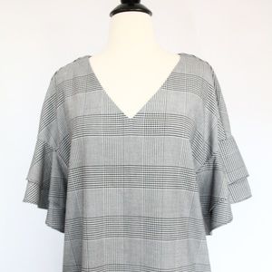 Worthington Women Plaid Dress New Large Houndstooth pattern